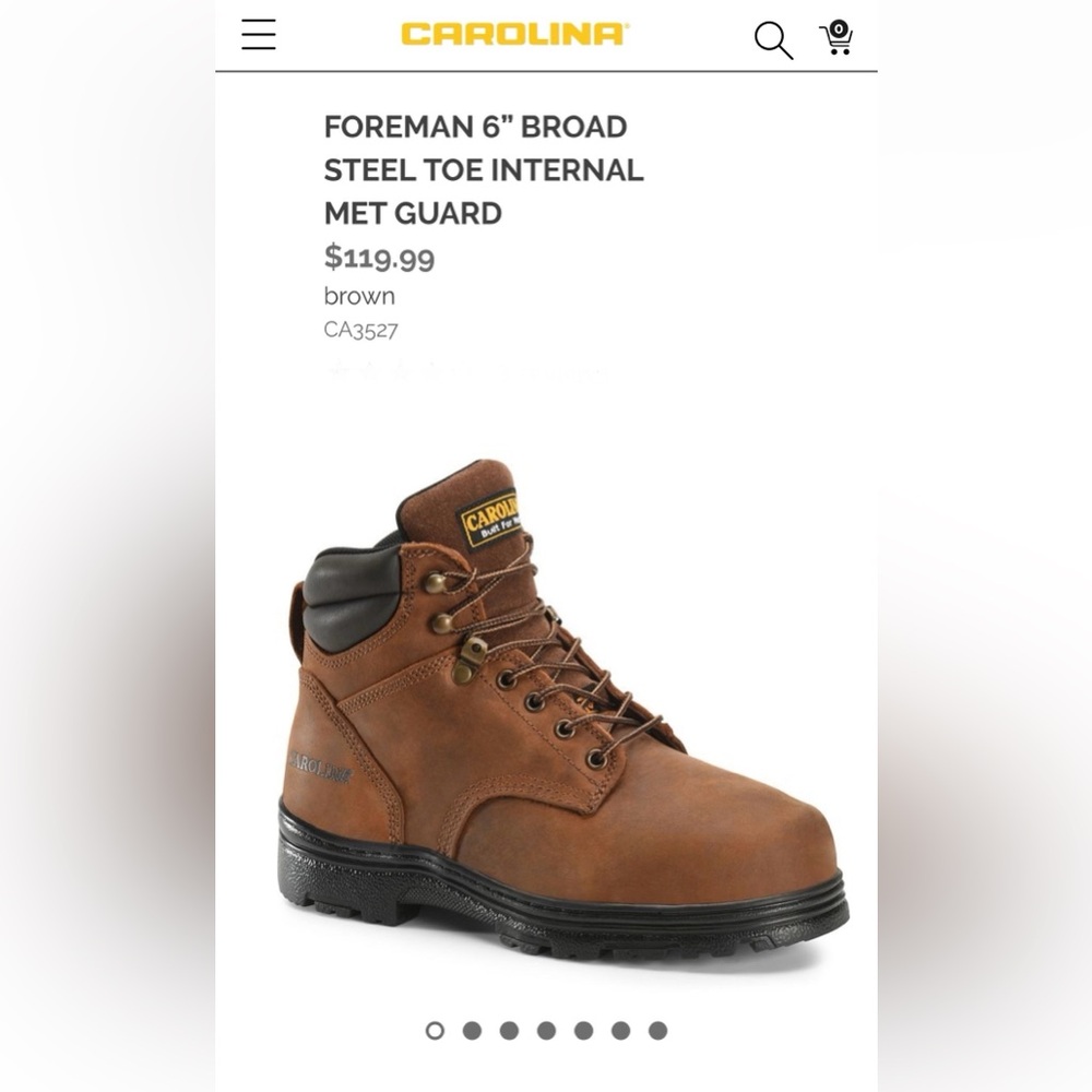 Carolina Foreman 6" Steel Toe Work Boot - CA3526